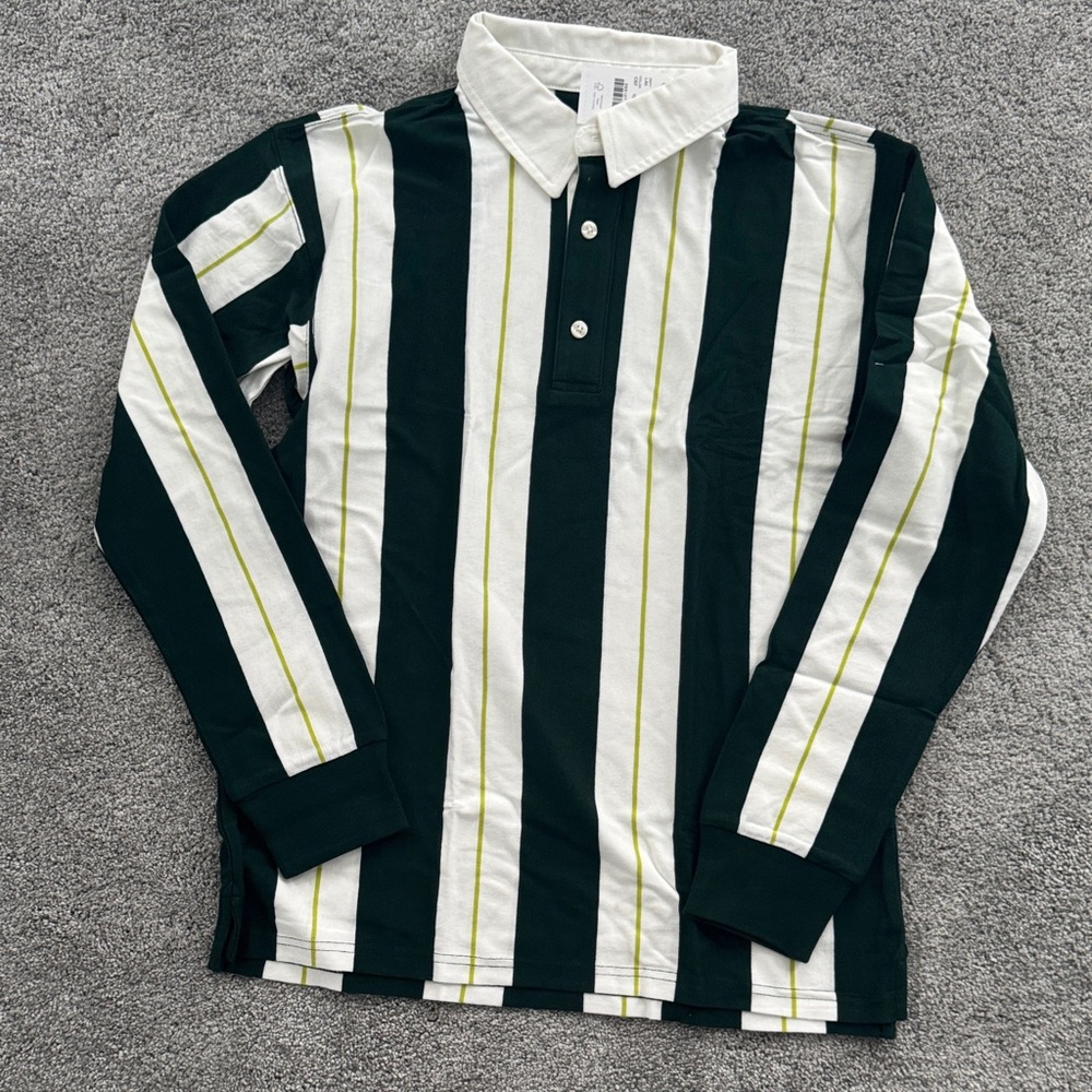 CrewCuts boys XL Striped Long Sleeve Polo Shirt NWT